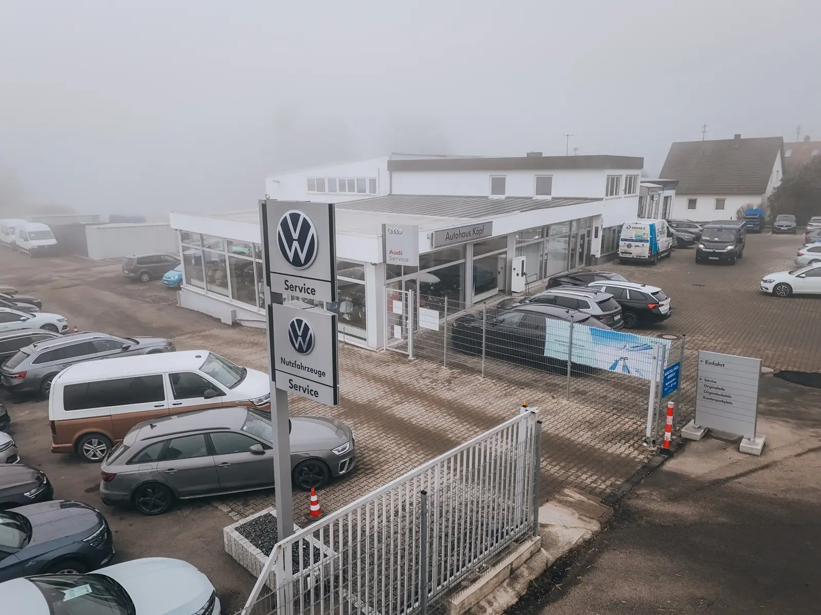 Drohnen Aufnahme vom Autohaus Köpf